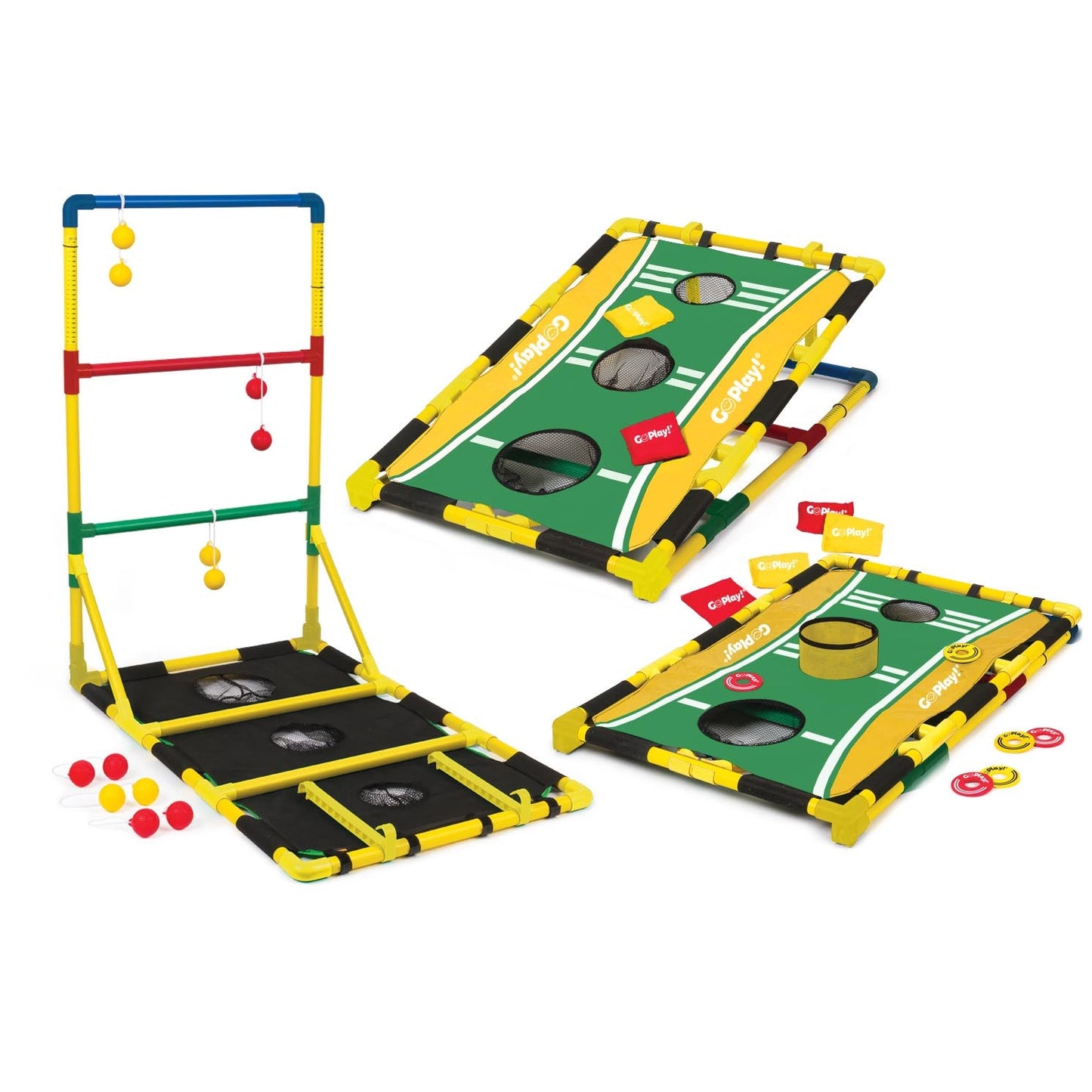 3 in 1 - Ladderball, Bean Bag Toss & Washer Toss Set - Go Play!