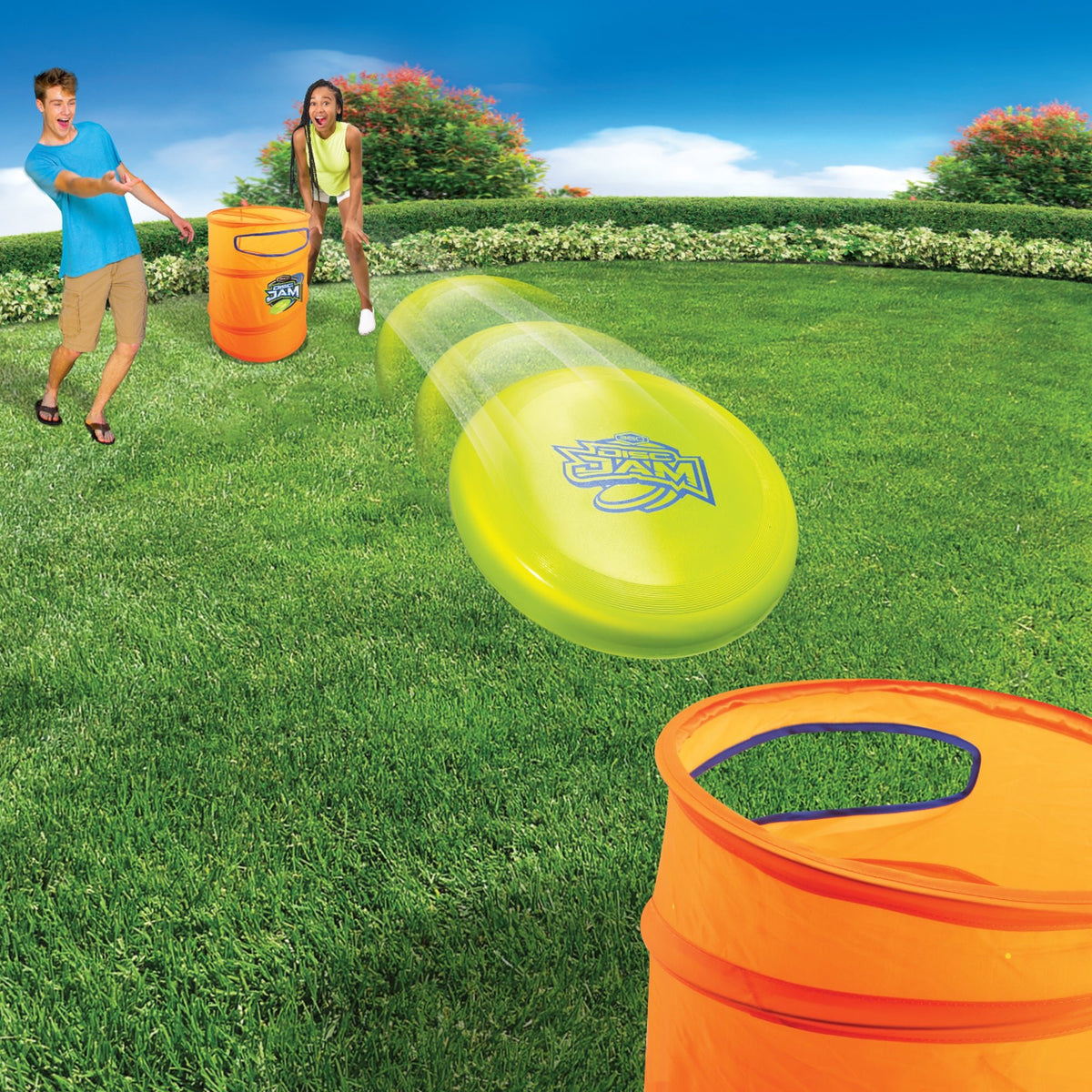 Action shot of disc jam