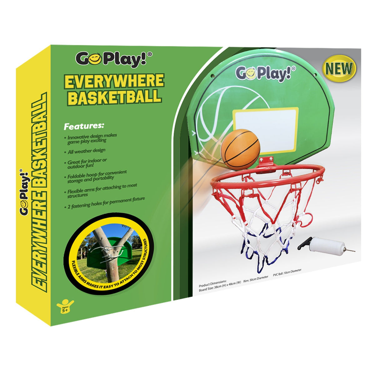 Packaging of Go Play! Everywhere Basketball Set