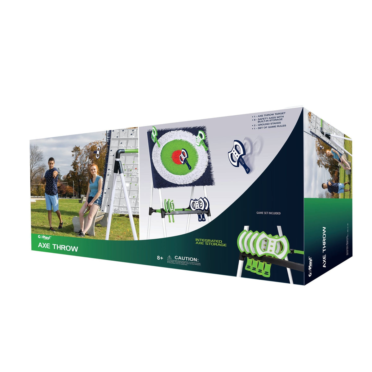 Go Play Premium Axe Throw set packaging