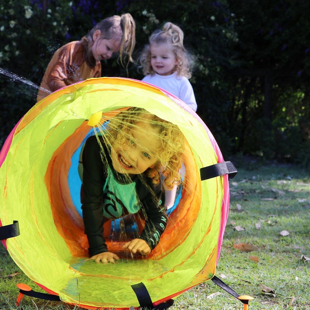 Go Play! Sprinkle & Splash Tunnel in use